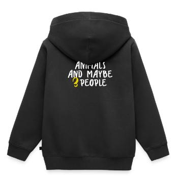 Tierschutz im Tierheim Tierschützer - Kinder Premium Organic Hoodie - Schwarz - Hinten - AI Model Kid Male (0cm)