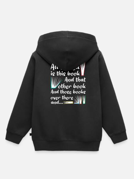 Leseratte liebt Bücher - Kinder Premium Organic Hoodie - Schwarz