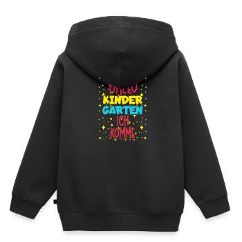 Hallo Kindergarten ich komme Kita Kindergarten Kin - Kinder Premium Organic Hoodie - Schwarz - Hinten - AI Model Kid Male (0cm)