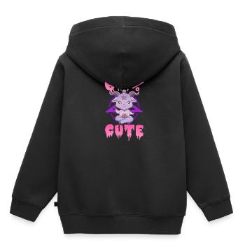 666% Cute Satanic Chibi Anime Kawaii Baphomet - Kinder Premium Organic Hoodie - Schwarz - Hinten - AI Model Kid Male (0cm)