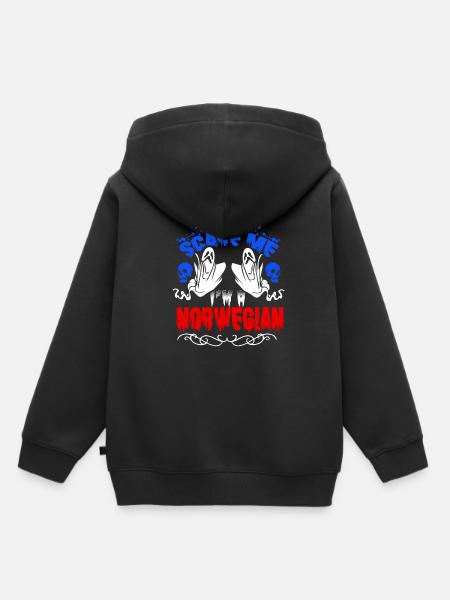 Scare Norwegian - Kinder Premium Organic Hoodie - Schwarz