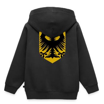 Chez soi dans la belle Allemagne - Sweat Premium à capuche enfant bio - noir - Dos - AI Model Kid Male (0cm)