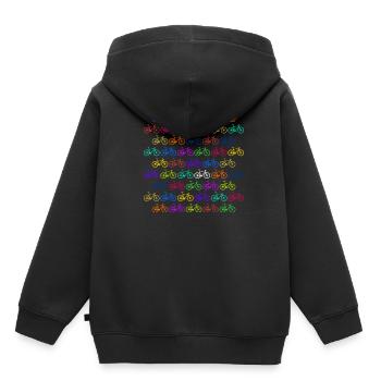beaucoup de vélos - Sweat Premium à capuche enfant bio - noir - Dos - AI Model Kid Male (0cm)