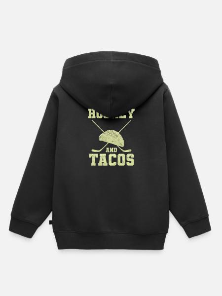 Hockey And Tacos - Kinder Premium Organic Hoodie - Schwarz