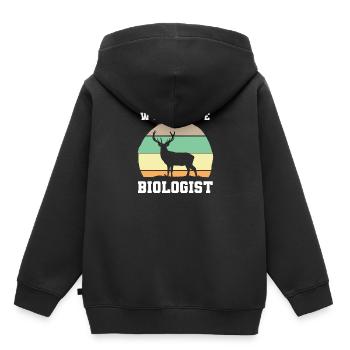 Biologiste de la faune Wildtierbiologe - Sweat Premium à capuche enfant bio - noir - Dos - AI Model Kid Male (0cm)