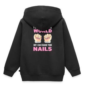 Nagel -Schönheitssalon Maniküre - Kinder Premium Organic Hoodie - Schwarz - Hinten - AI Model Kid Male (0cm)