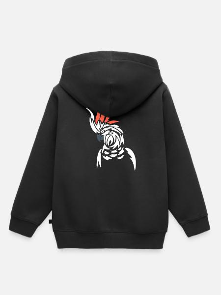 Stammespapagei Vogelbeobachter - Kinder Premium Organic Hoodie - Schwarz