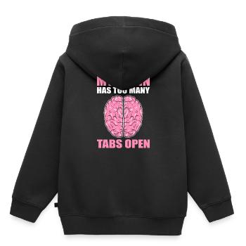 My Brain Has Too Many Tabs Open Hyperaktiv - Kids Premium Organic Hoodie - black - Back - AI Model Kid Male (0cm)