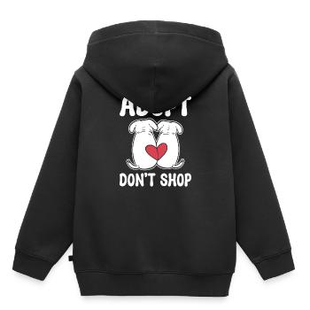 Adopt Don't Shop Haustieradoptionspezialist - Kinder Premium Organic Hoodie - Schwarz - Hinten - AI Model Kid Male (0cm)
