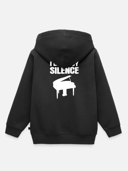 I Destroy Silence Pianist - Kinder Premium Organic Hoodie - Schwarz