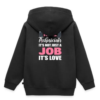 Lustige Nagelaussage Nagel-Techniker - Kinder Premium Organic Hoodie - Schwarz - Hinten - AI Model Kid Male (0cm)