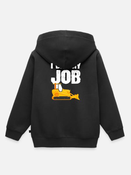 Lustiger Anbieter schwerer Geräte Bauarbeiter - Kinder Premium Organic Hoodie - Schwarz