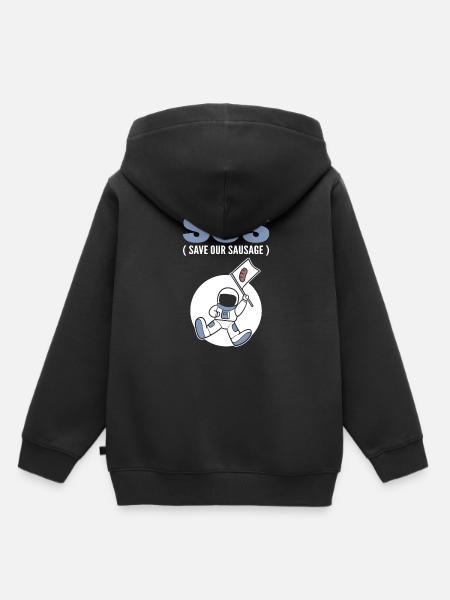 Wurstliebhaber Fleischesser - Kinder Premium Organic Hoodie - Schwarz