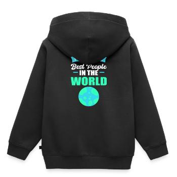 Wertschätzung der Mitarbeiter Büroangestellter - Kinder Premium Organic Hoodie - Schwarz - Hinten - AI Model Kid Male (0cm)