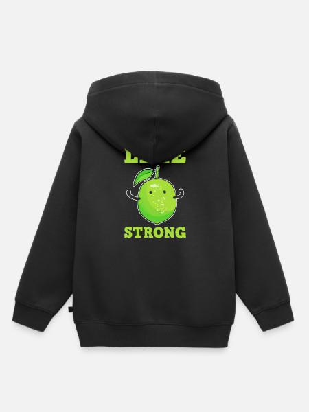 Lime Strong Landwirte - Kinder Premium Organic Hoodie - Schwarz