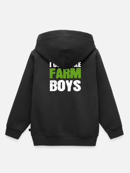Lustiger Bauer Landwirt - Kinder Premium Organic Hoodie - Schwarz