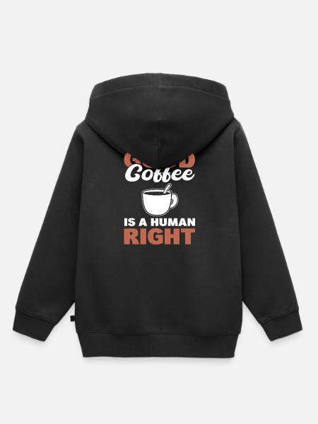 Kaffeetrinker Kaffeeliebhaber - Kinder Premium Organic Hoodie - Schwarz
