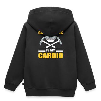 Goldmine Minenarbeiter - Kinder Premium Organic Hoodie - Schwarz - Hinten - AI Model Kid Male (0cm)