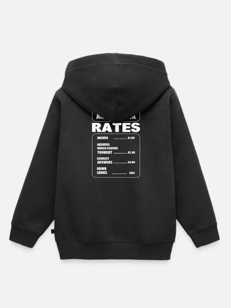 Answer Desk Rates Rezeptionist - Kinder Premium Organic Hoodie - Schwarz