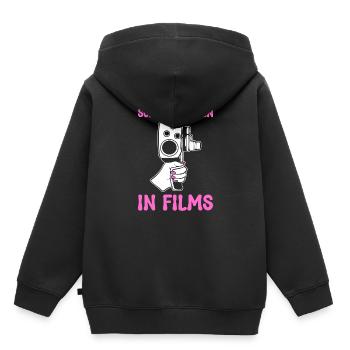 Lustiger Filmproduzent Filmemacher - Kinder Premium Organic Hoodie - Schwarz - Hinten - AI Model Kid Male (0cm)