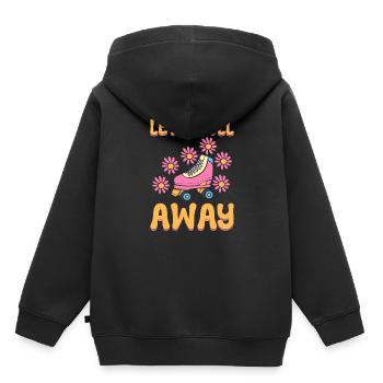 Coole Rollschuhe Eisbahn - Kinder Premium Organic Hoodie - Schwarz - Hinten - AI Model Kid Male (0cm)