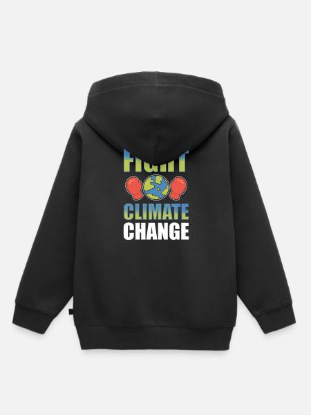 Fight Climate Change Umweltschützer - Kinder Premium Organic Hoodie - Schwarz