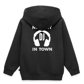 DJ Musik Disc Jockey - Kinder Premium Organic Hoodie - Schwarz - Hinten - AI Model Kid Male (0cm)