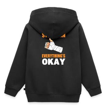 Lustiger Stuntman - Kinder Premium Organic Hoodie - Schwarz - Hinten - AI Model Kid Male (0cm)