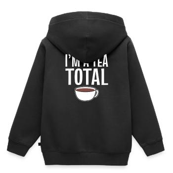 Teeliebhaber Teebrauer - Kinder Premium Organic Hoodie - Schwarz - Hinten - AI Model Kid Male (0cm)