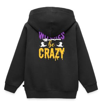 Witches Be Crazy Hexerei-Enthusiast - Kinder Premium Organic Hoodie - Schwarz - Hinten - AI Model Kid Male (0cm)