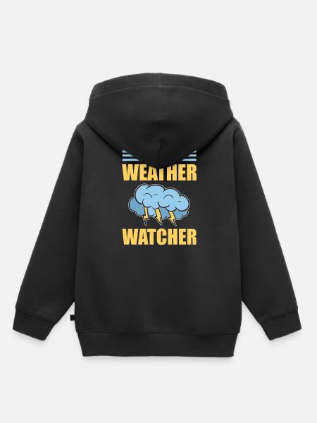 Wettervorhersage Wetterfrosch - Kinder Premium Organic Hoodie - Schwarz