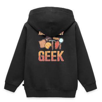 Antike Archäologie Geschichtsprofessor - Kinder Premium Organic Hoodie - Schwarz - Hinten - AI Model Kid Male (0cm)