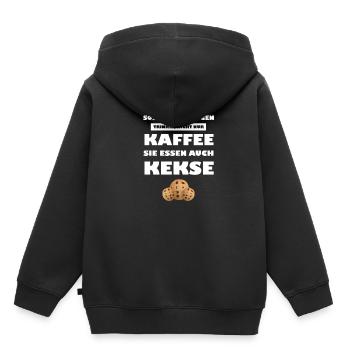 Sozialpädagogen Trinken Nicht Nur Kaffee… - Kinder Premium Organic Hoodie - Schwarz - Hinten - AI Model Kid Male (0cm)