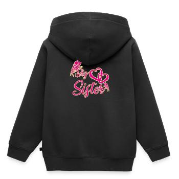 Grande soeur - Sweat Premium à capuche enfant bio - noir - Dos - AI Model Kid Male (0cm)