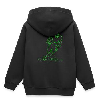 Football - Kinder Premium Organic Hoodie - Schwarz - Hinten - AI Model Kid Male (0cm)