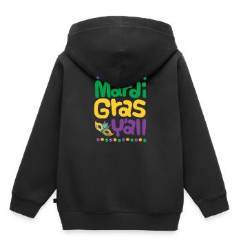Chemise Mardi Gras Défilé de costumes de Mardi Gras - Sweat Premium à capuche enfant bio - noir - Dos - AI Model Kid Male (0cm)