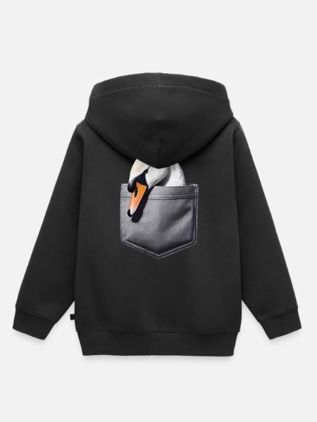Schwan - Kinder Premium Organic Hoodie - Schwarz