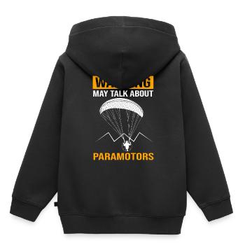 Gleitschirmflieger Gleitschirmfliegen Paragliding - Kinder Premium Organic Hoodie - Schwarz - Hinten - AI Model Kid Male (0cm)