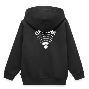 Offline - WLAN Réception WIFI Internet - Sweat Premium à capuche enfant bio - noir - Dos - AI Model Kid Male (0cm)