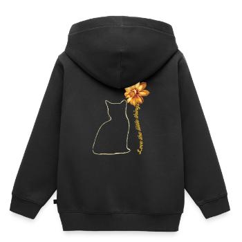Miezekatze Liebe Die Kleinen Dinge - Kinder Premium Organic Hoodie - Schwarz - Hinten - AI Model Kid Male (0cm)