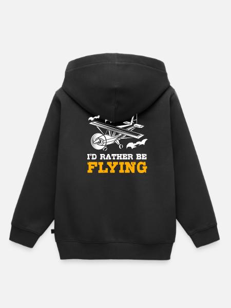 Pilot Flugzeug - Kinder Premium Organic Hoodie - Schwarz