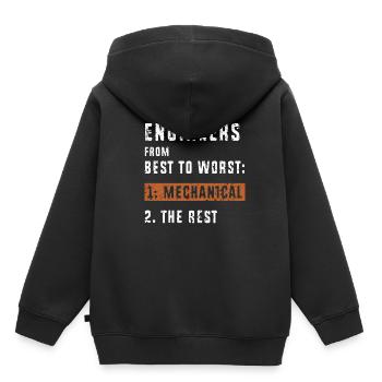 Mechanical Engineer - Kids Premium Organic Hoodie - black - Back - AI Model Kid Male (0cm)