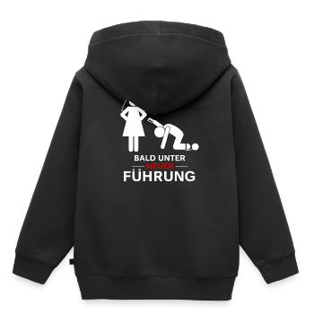 Bald unter neuer Führung, JGA Abend, Party on - Kinder Premium Organic Hoodie - Schwarz - Hinten - AI Model Kid Male (0cm)