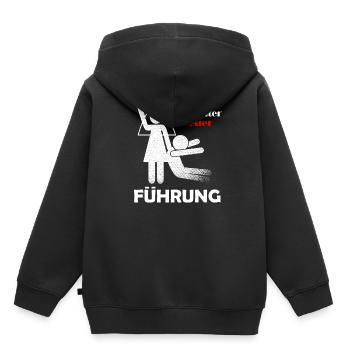 Bald unter neuer Führung, JGA Bräutigam, Heirat - Kinder Premium Organic Hoodie - Schwarz - Hinten - AI Model Kid Male (0cm)
