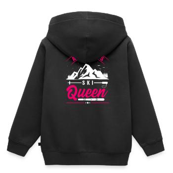 Apres Ski Queen,Lapins,Winter Party Apres Ski - Sweat Premium à capuche enfant bio - noir - Dos - AI Model Kid Male (0cm)