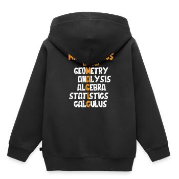 Les mathématiques sont 100% magie, statistique, calcul - Sweat Premium à capuche enfant bio - noir - Dos - AI Model Kid Male (0cm)