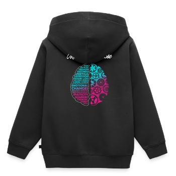 Sclérose en plaques, conscience - Sweat Premium à capuche enfant bio - noir - Dos - AI Model Kid Male (0cm)