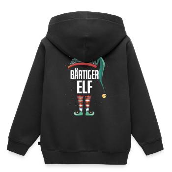 Elf Mann Papa Weihnachten Familie Geschenk Idee - Kinder Premium Organic Hoodie - Schwarz - Hinten - AI Model Kid Male (0cm)