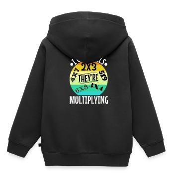 J’ai acquis des compétences qu’ils multiplient - Sweat Premium à capuche enfant bio - noir - Dos - AI Model Kid Male (0cm)