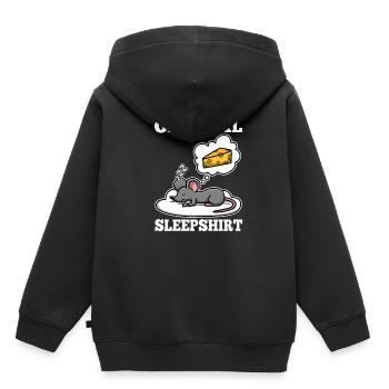 Official sleepshirt mouse - Kids Premium Organic Hoodie - black - Back - AI Model Kid Male (0cm)